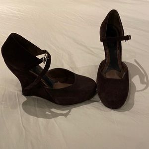Marni Brown Velvet Wedges - Size 36
